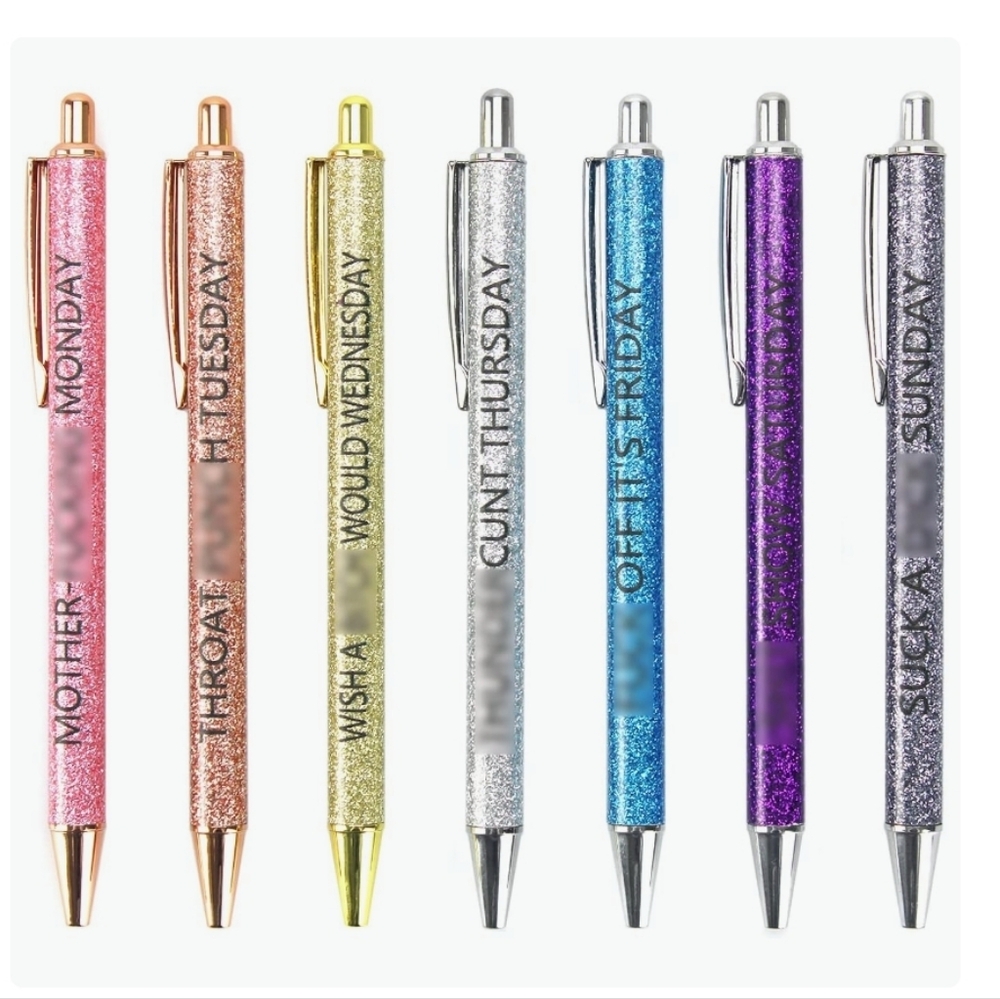 Funny Days Of The Week Pens - Choice Of - Picture 1 of 2